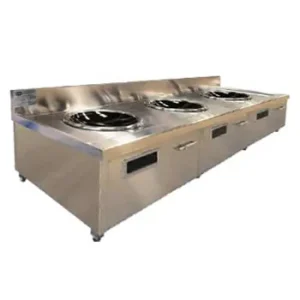 Bếp từ công nghiệp 36kw ba mặt lõm chảo rời 50cm