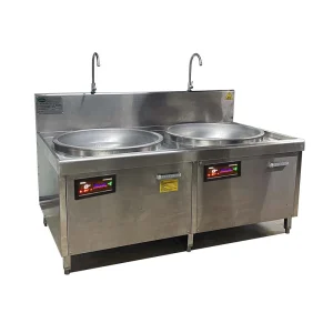 Bếp từ công nghiệp đôi lõm chảo liền 80cm